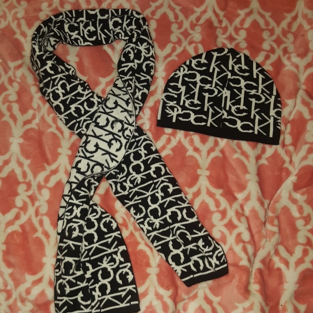 Calvin Klein scarf and hat